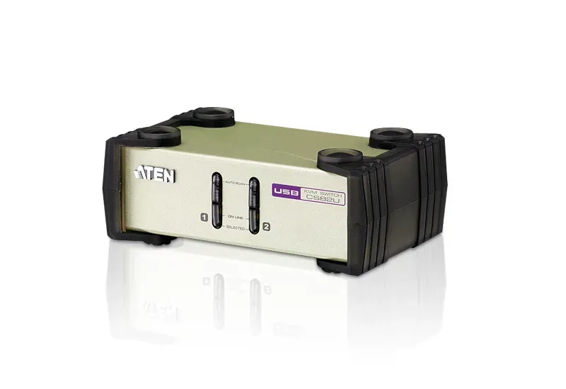 ATEN KVM switch CS-82U PS/2+USB 2PC včetně kabeláže 1,2m