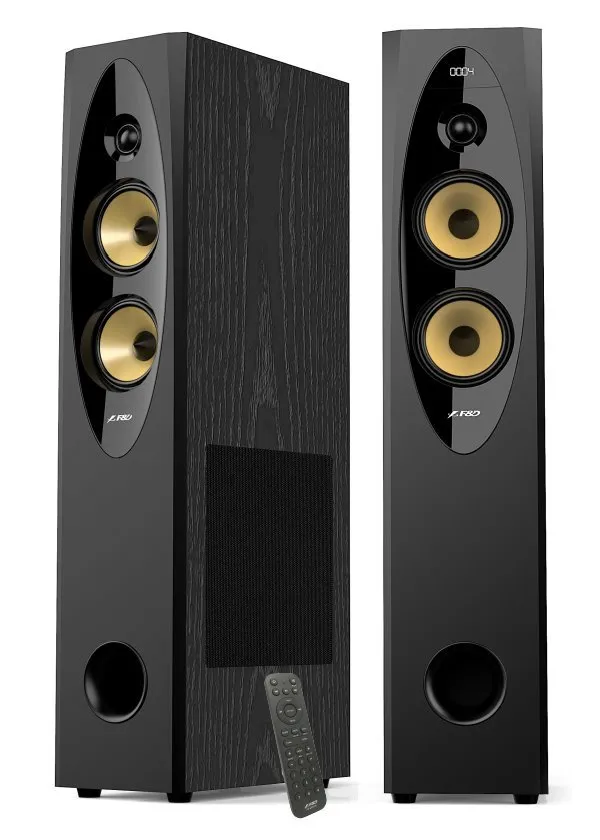 FENDA F&D repro T-60X Pro/ 2.0/ 120W/ černé/ dřevěné/ BT5.3/ NFC/ FM rádio/ USB/ optický vstup/ dálkové ovlád...