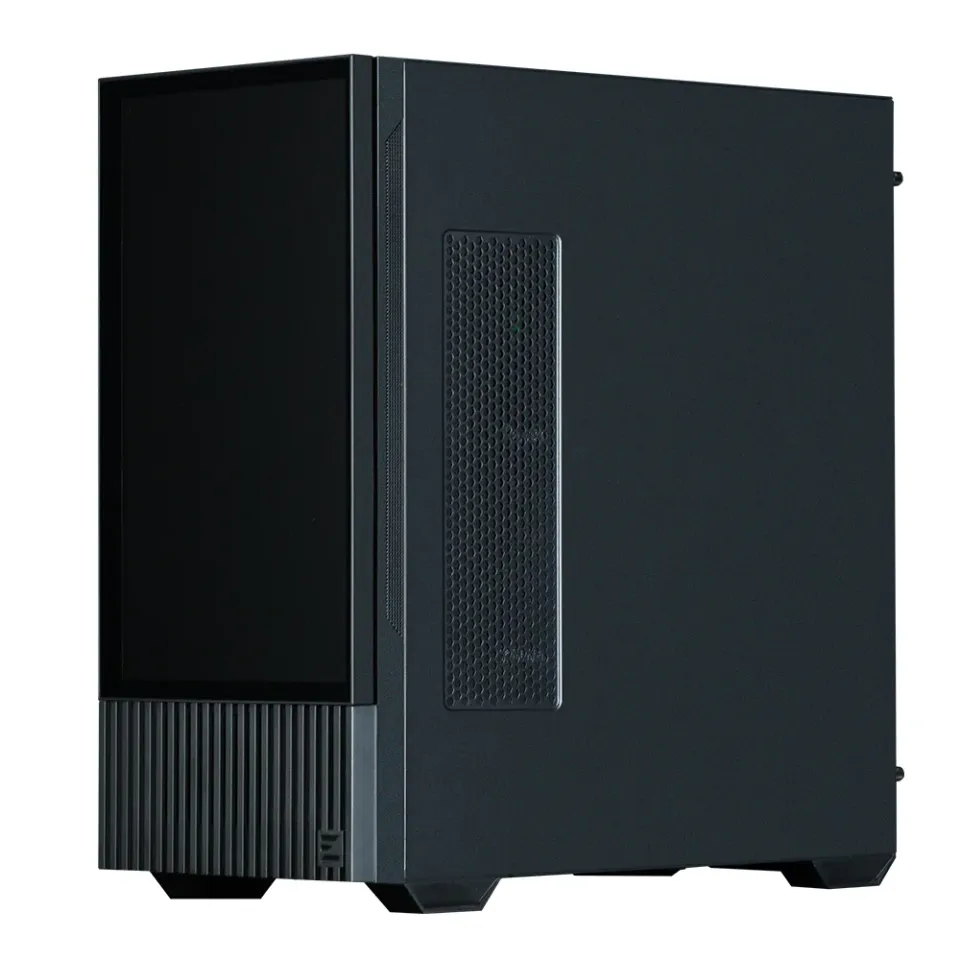 Zalman skříň Z10 DS / Middle Tower / 3x120mm fan / 2x USB 3.0 / USB-C / odnímatelný 15.6 displej / tvrzené sklo / černá