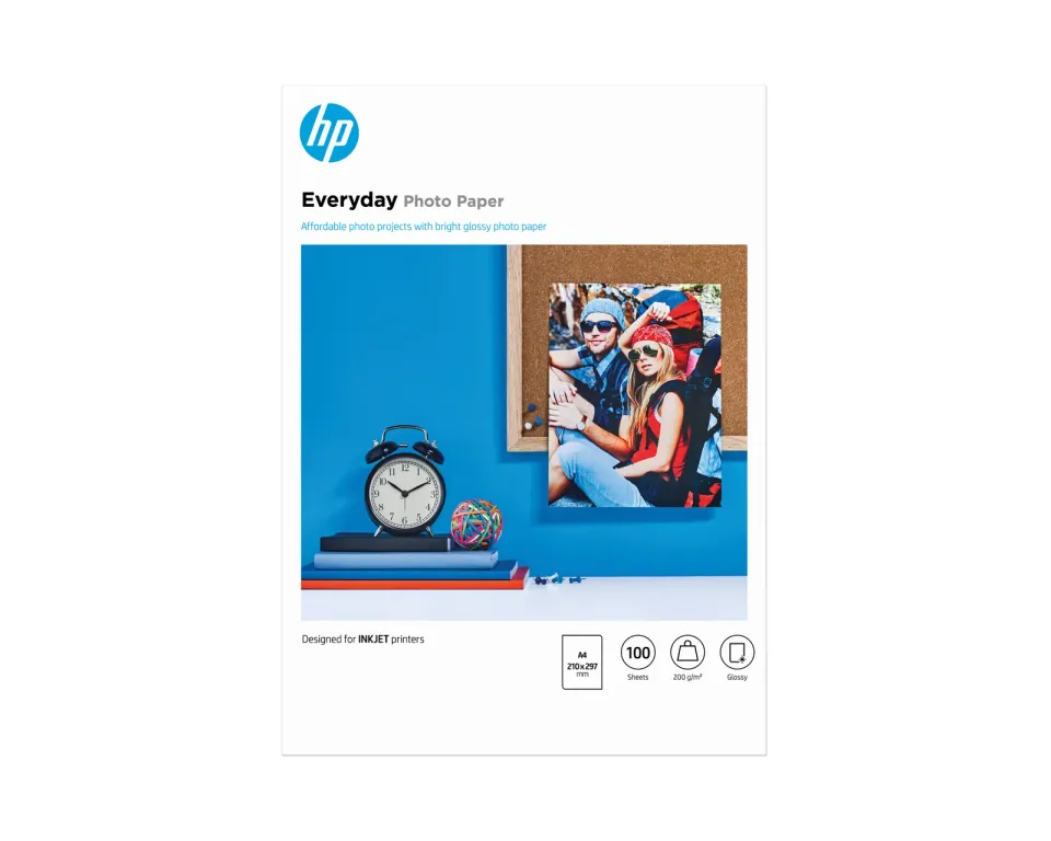 HP (Q2510A) Everyday Glossy Photo Paper A4, 100ks, 200 g/m2 papír, fotopapír