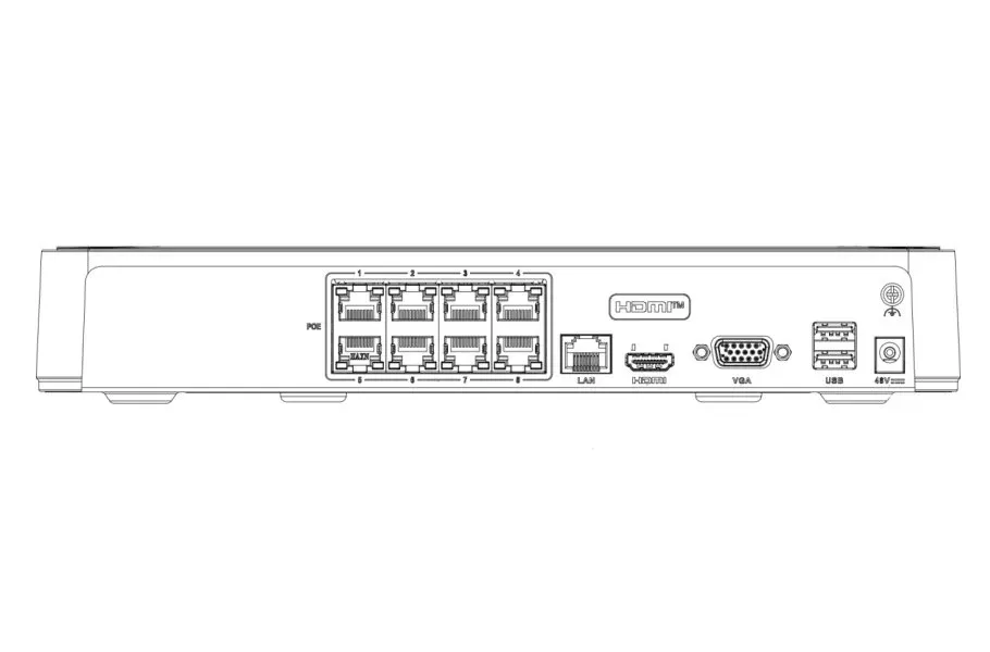 Hikvision NVR DS-7108NI-Q1/8P(D) - 8x IP/ 6Mpix/ 60Mbps/ 1x HDD/ 1x LAN/ PoE