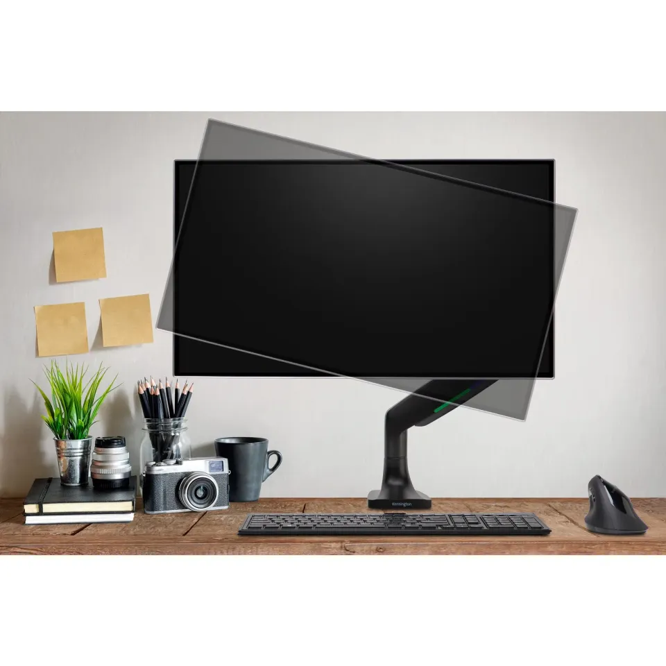 Kensington One-Touch Height Adjustable Single Monitor Arm - Black