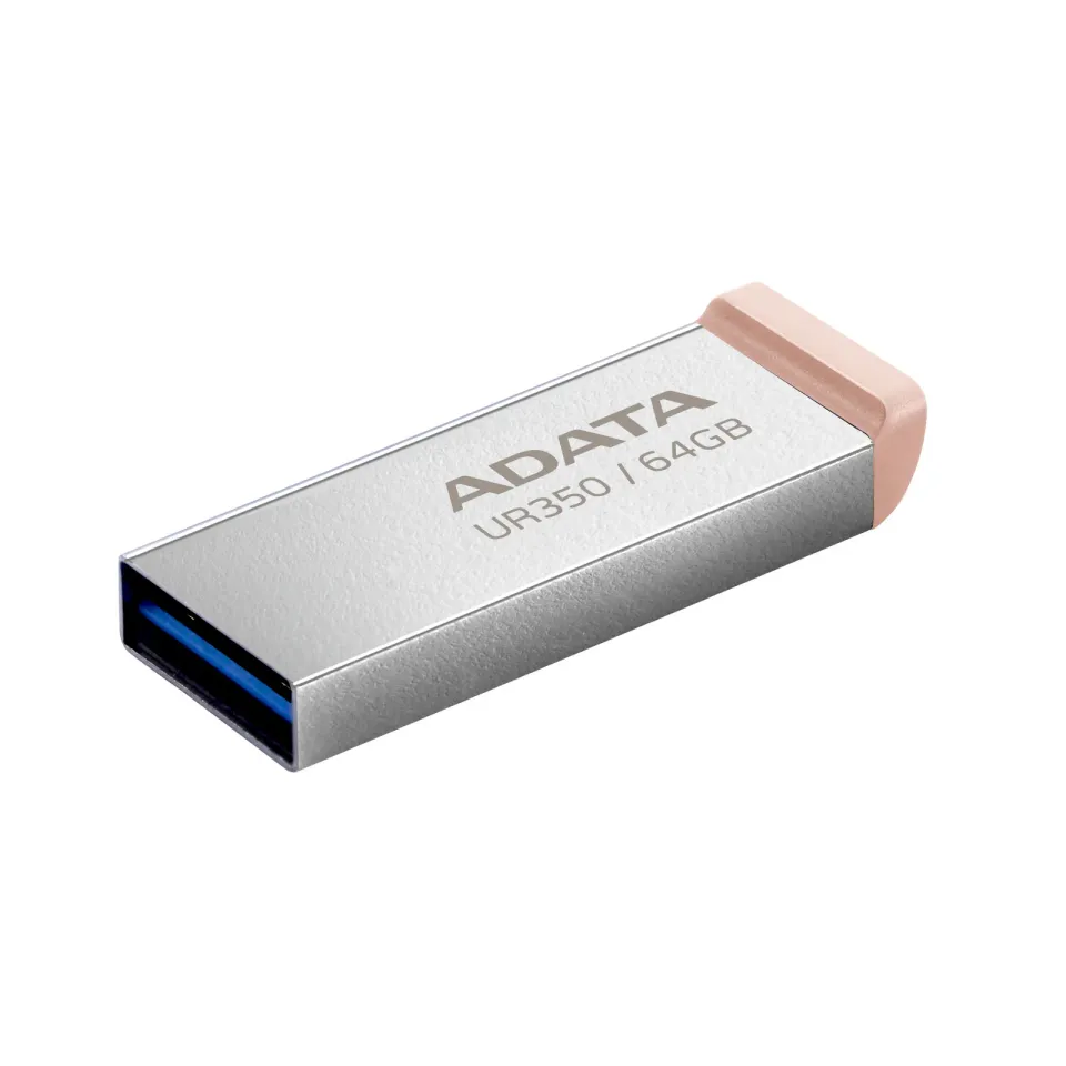 ADATA Flash Disk 64GB UR350, USB 3.2 Dash Drive, kov hnědá