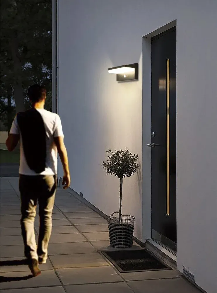 IMMAX SUN DOWN venkovní solární nástěnné LED osvětlení IP44, 900lm PIR senzor