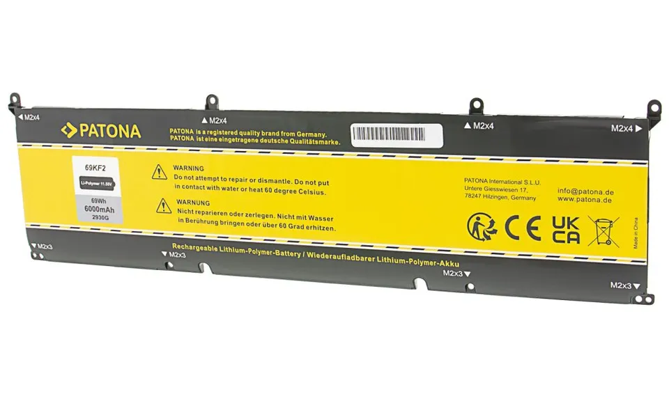 PATONA baterie pro ntb DELL Precision 5550, 5560, XPS 9500, 9510, G5 5515 6000mAh Li-Pol 11,55V 69KF2