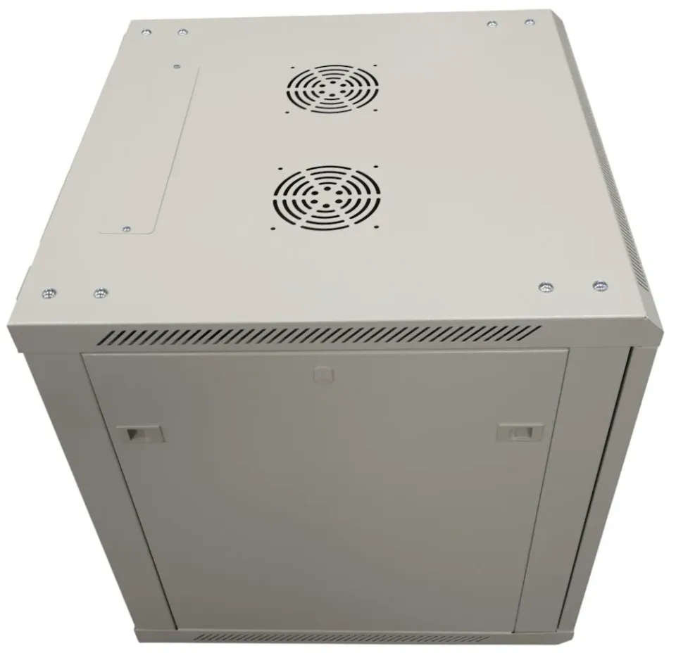 XtendLan 12U/600x600, na zeď, jednodílný, rozložený, skleněné dveře, šedý (WS-12U-66-GREY-U)