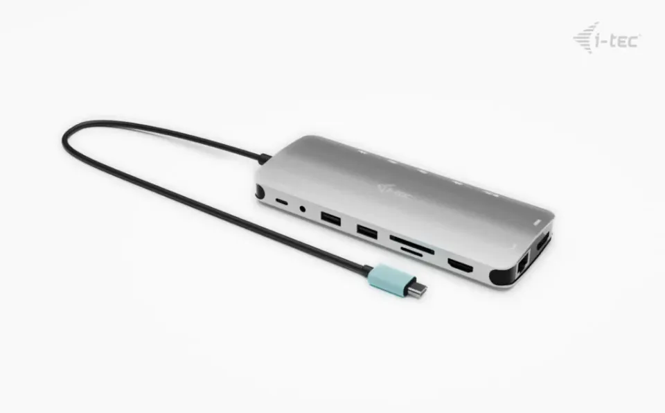 i-tec USB-C Metal Nano 3x Display Dock, 2x HDMI 1x USB-C video, PD 140W + i-tec