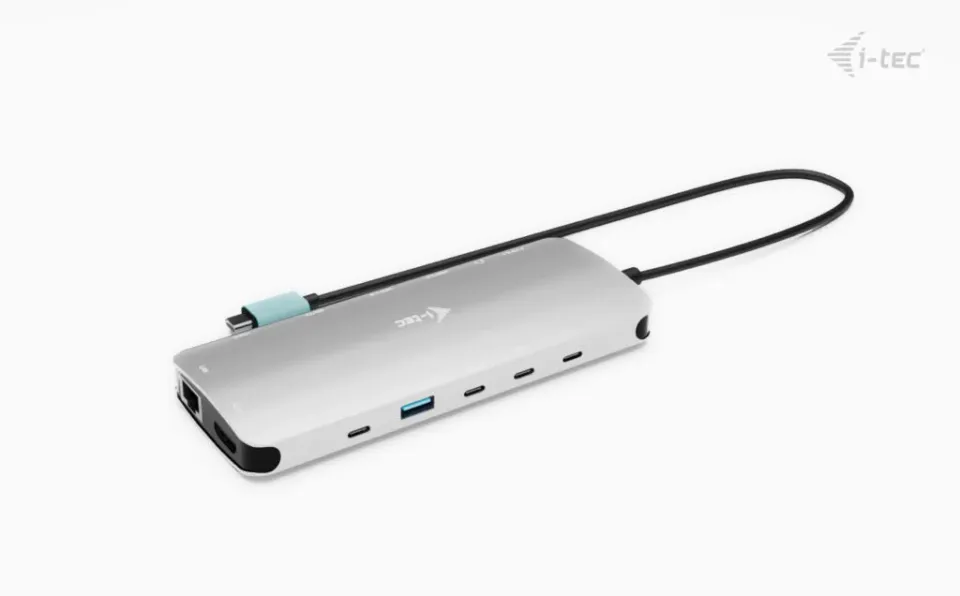 i-tec USB-C Metal Nano 3x Display Dock, 2x HDMI 1x USB-C video, PD 140W + i-tec