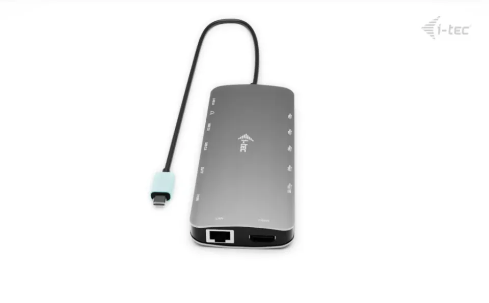 i-tec USB-C Metal Nano 3x Display Dock, 2x HDMI 1x USB-C video, PD 140W + i-tec