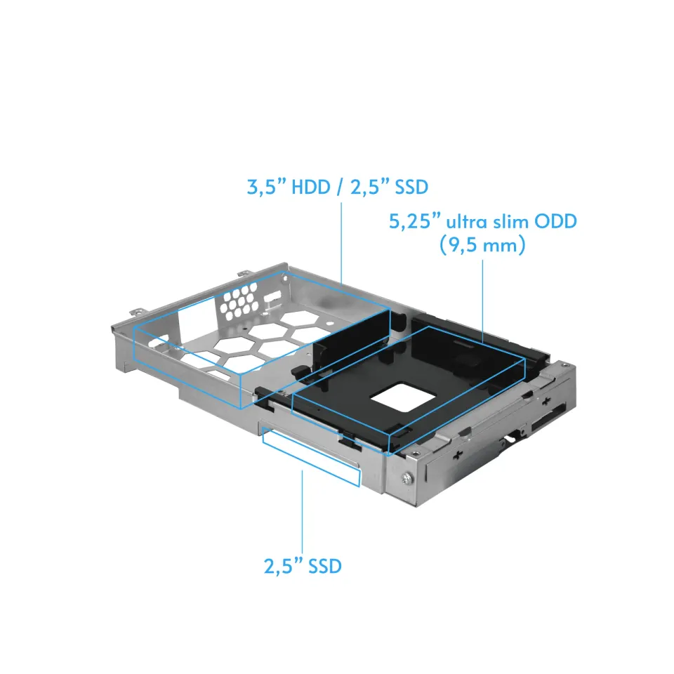 CHIEFTEC skříň mini ITX, BE-10B, Black, zdroj 300W 80+ Bronze