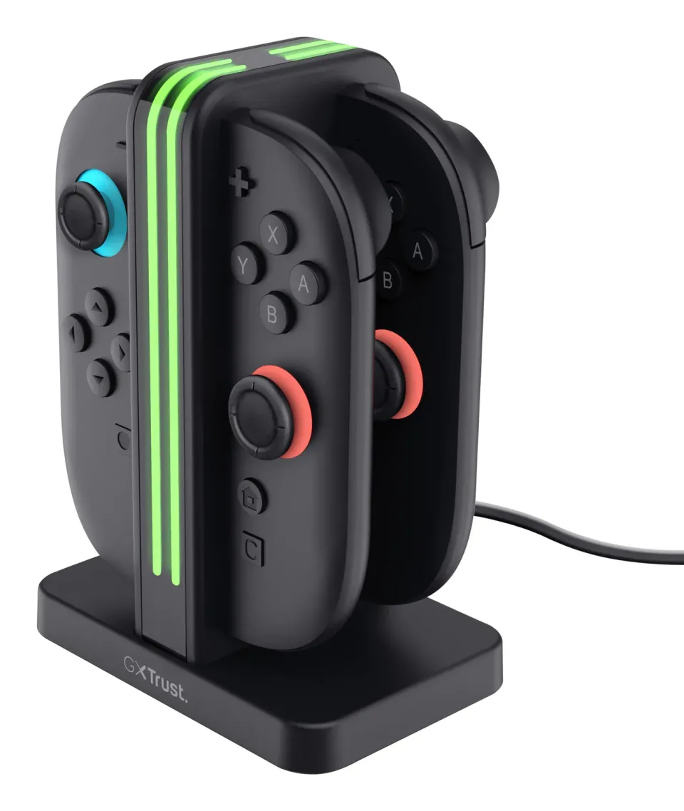 TRUST Nabíjecí stanice GXT 1256, Pro ovladače Nintendo Switch Joy-Con 2 , černá