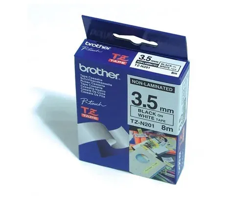 Brother - TZe-N201, bílá / černá (3,5mm nelaminované)