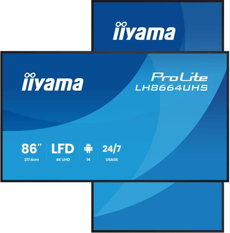86" iiyama LH8664UHS-B3AG:IPS,4K,ANDR 14,24/7