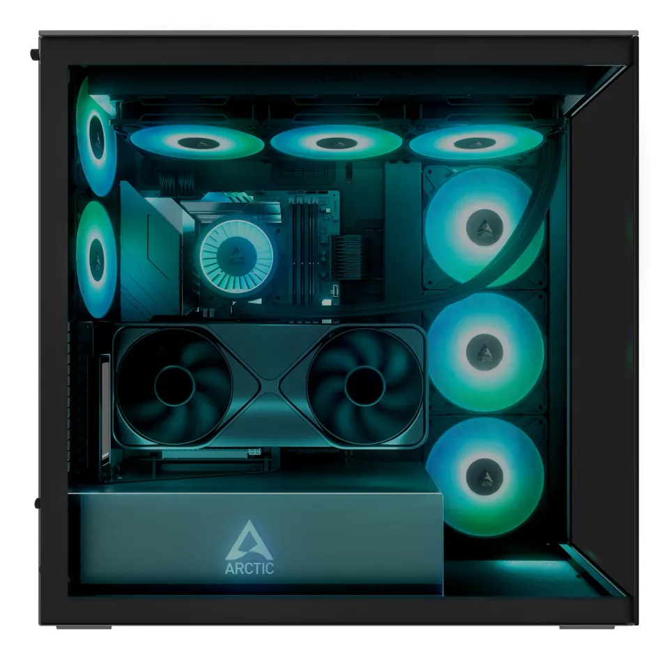 ARCTIC case Xtender Tower, tinted window, držák GPU, black