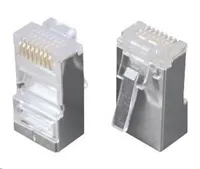 Solarix Konektor RJ45 CAT5E STP 8p8c stíněný neskládaný na drát / 100 ks KRJS45/5SLD