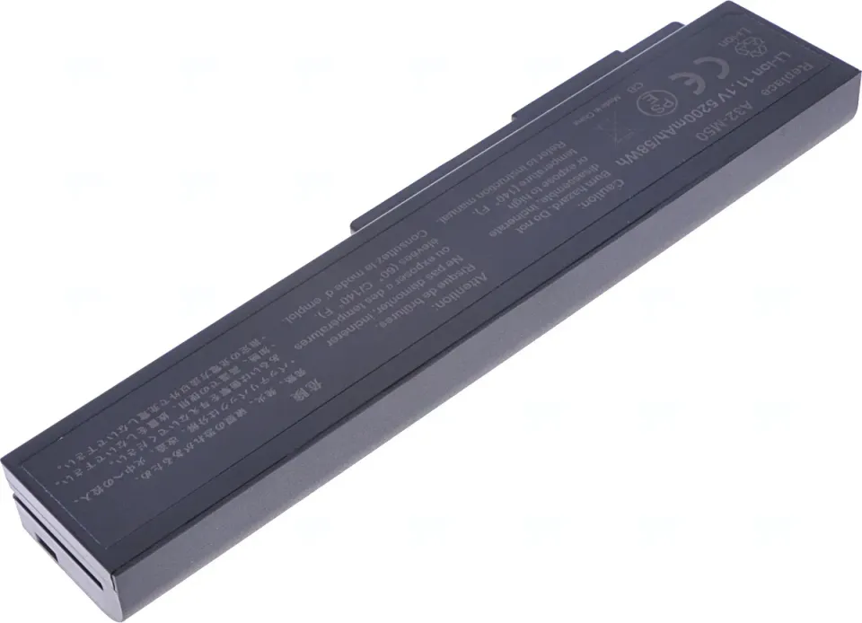 Baterie T6 Power pro Asus M50, G50, G60, N43, N53, N61, B43, X55, X57, X64, 5200mAh, 58Wh, 6cell