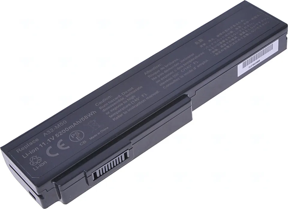 Baterie T6 Power pro Asus M50, G50, G60, N43, N53, N61, B43, X55, X57, X64, 5200mAh, 58Wh, 6cell