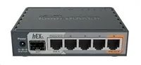 MikroTik RouterBOARD hEX S, 880MHz dual-core CPU, 256MB RAM, 5x LAN, 1x SFP, PoE in/out,USB,microSD slot, vč. L4 licence