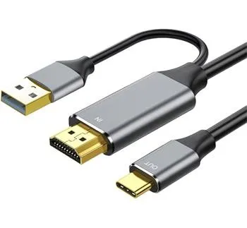 PremiumCord HDMI2.0 na USB-C kabel pro monitory s USB-C konektorem, 4K@60Hz,1080