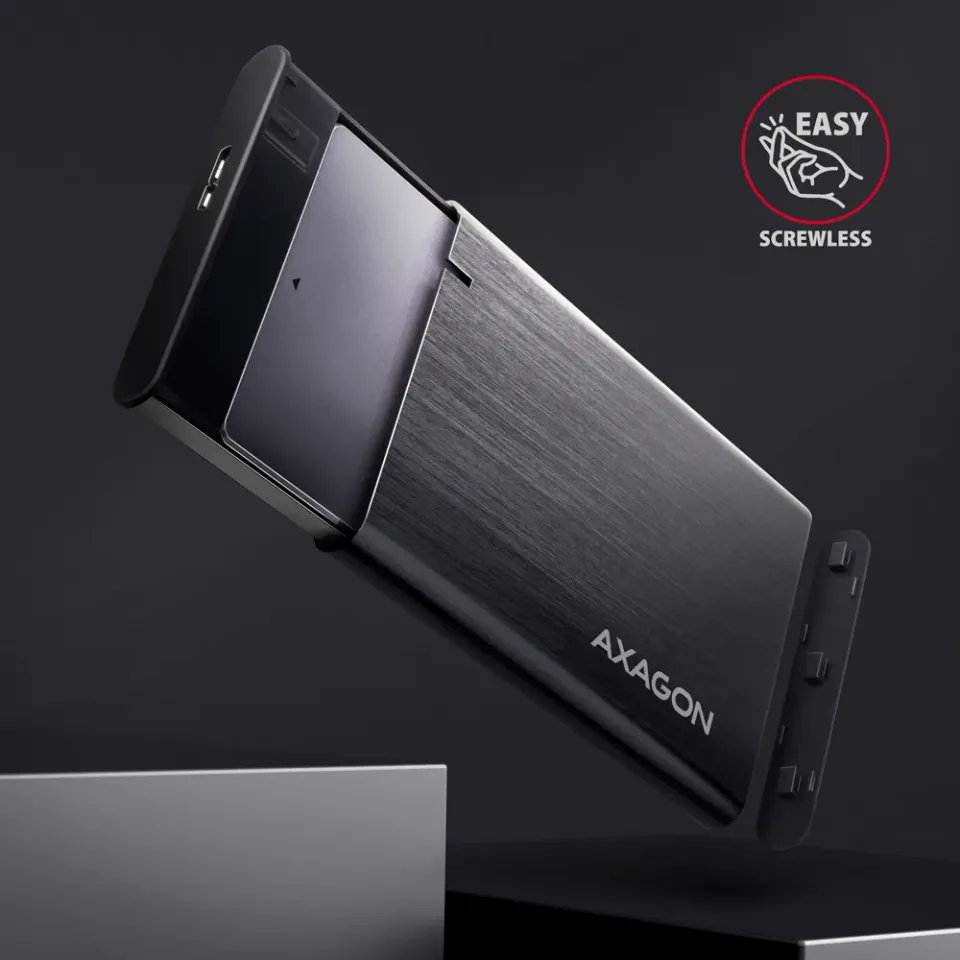 AXAGON EE25-A6M SuperSpeed USB 3.2 Gen 1 typ A-M, externí hliníkový box pro 2,5"