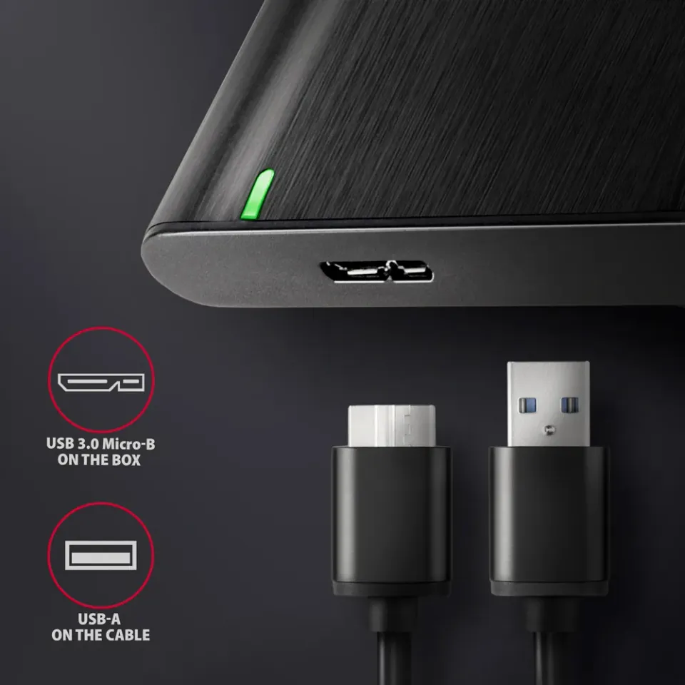 AXAGON EE25-A6M SuperSpeed USB 3.2 Gen 1 typ A-M, externí hliníkový box pro 2,5"