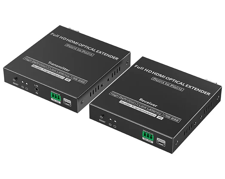 XtendLan HDMI přenos po optice, jedno vlákno, do 40km, SC konektor, 1080p, s IR přenosem ovládání, pár