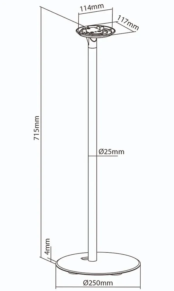NEDIS stojan reproduktoru/ kompatibilní se Sonos Era 100/ stojan/ 3 kg/ pevný/ ABS/ kov/ černý