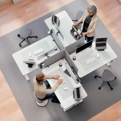 LEITZ Výškově nastavitelný elektrický ergonomický stůl Leitz Ergo bílý 120x70 cm