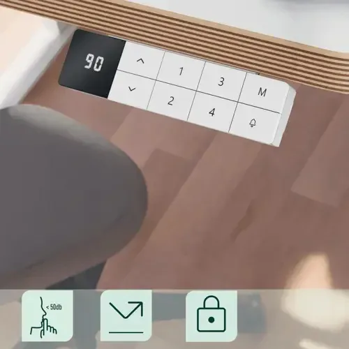 LEITZ Výškově nastavitelný elektrický ergonomický stůl Leitz Ergo bílý 120x70 cm