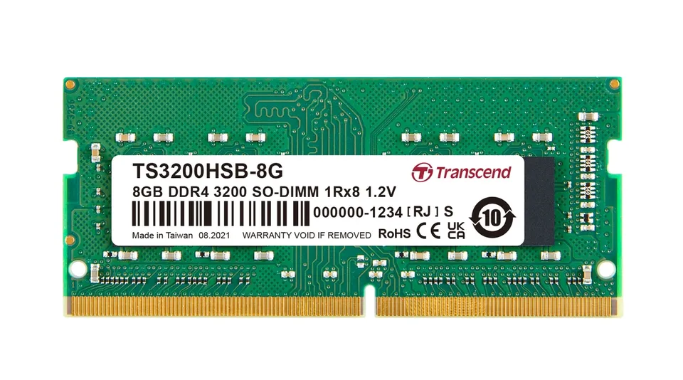 Transcend paměť 8GB SODIMM DDR4 3200 1Rx8 1Gx8 CL22 1.2V (TS3200HSB-8G)
