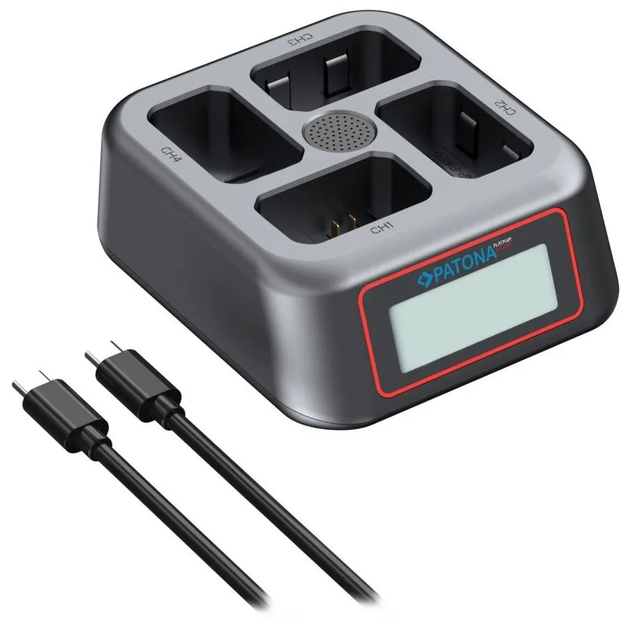 PATONA nabíječka 4-port pro Foto Sony NP-FW50, Power delivery, USB-C