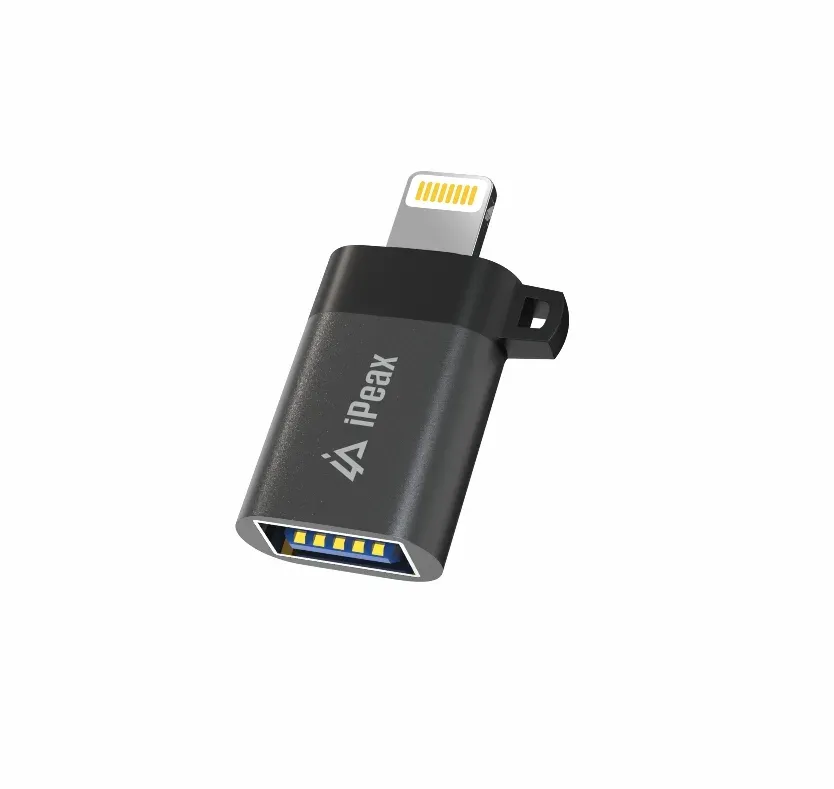 ADAPTÉR OTG LIGHTNING / USB-A (samice) ČERNÝ