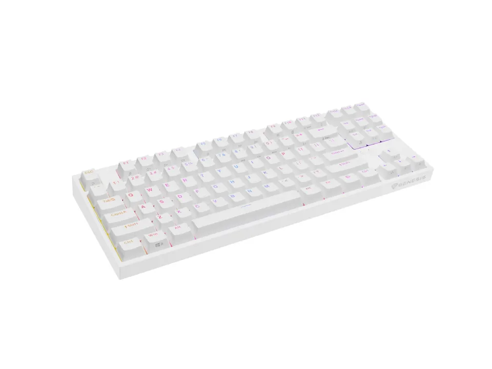 Genesis herní mechanická klávesnice THOR 404/RGB/Khail Box Brown/Drátová USB/US layout/Bílá