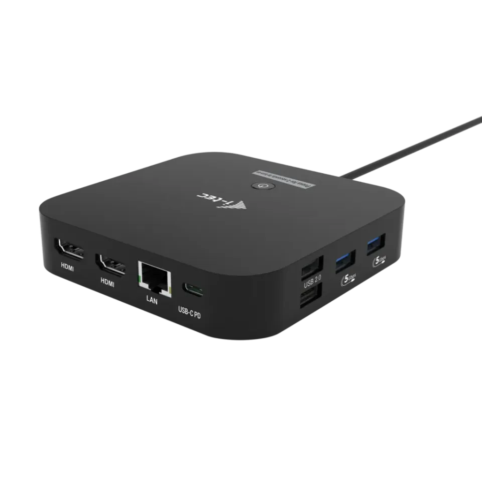 i-tec USB-C Dual HDMI Docking Station, Power Delivery 100W