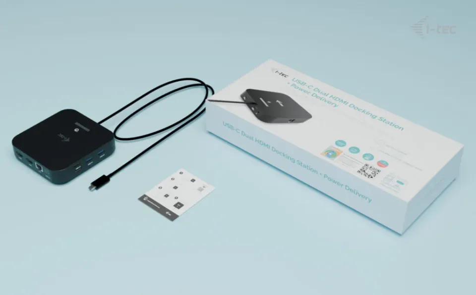 i-tec USB-C Dual HDMI Docking Station, Power Delivery 100W