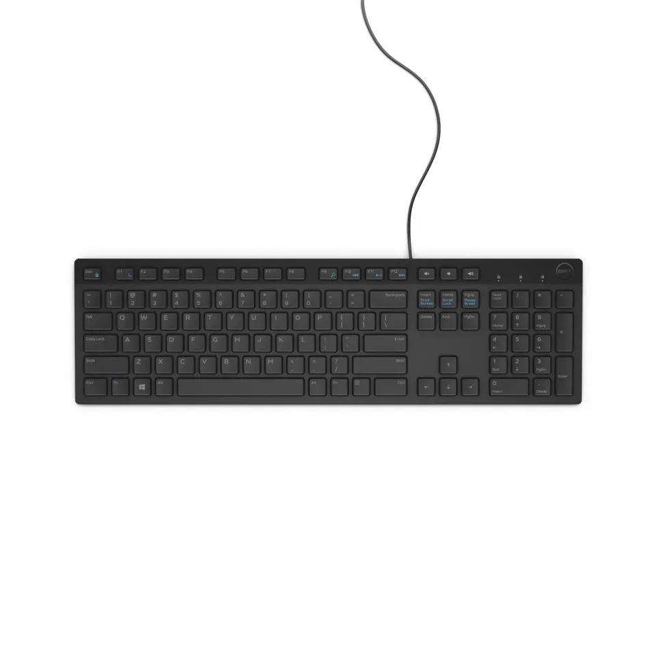 DELL klávesnice KB216/ multimediální/ německá/ GER/ DE/ USB/ drátová/ černá
