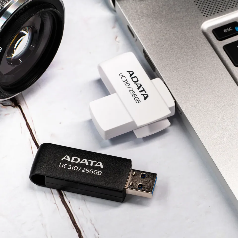 ADATA UC310/256GB/USB 3.2/USB-A/Bílá