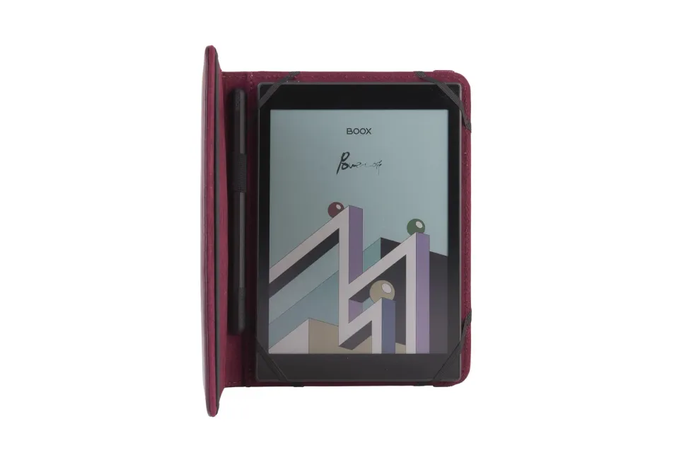 C-TECH PROTECT pouzdro z pravé kůže pro 8" zařízení, RLC-01, bordó (Pocketbook Inkpad 3/4, Onyx Boox