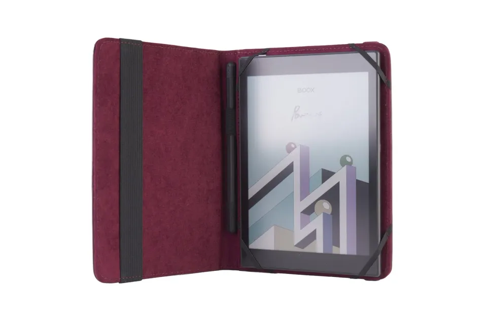 C-TECH PROTECT pouzdro z pravé kůže pro 8" zařízení, RLC-01, bordó (Pocketbook Inkpad 3/4, Onyx Boox