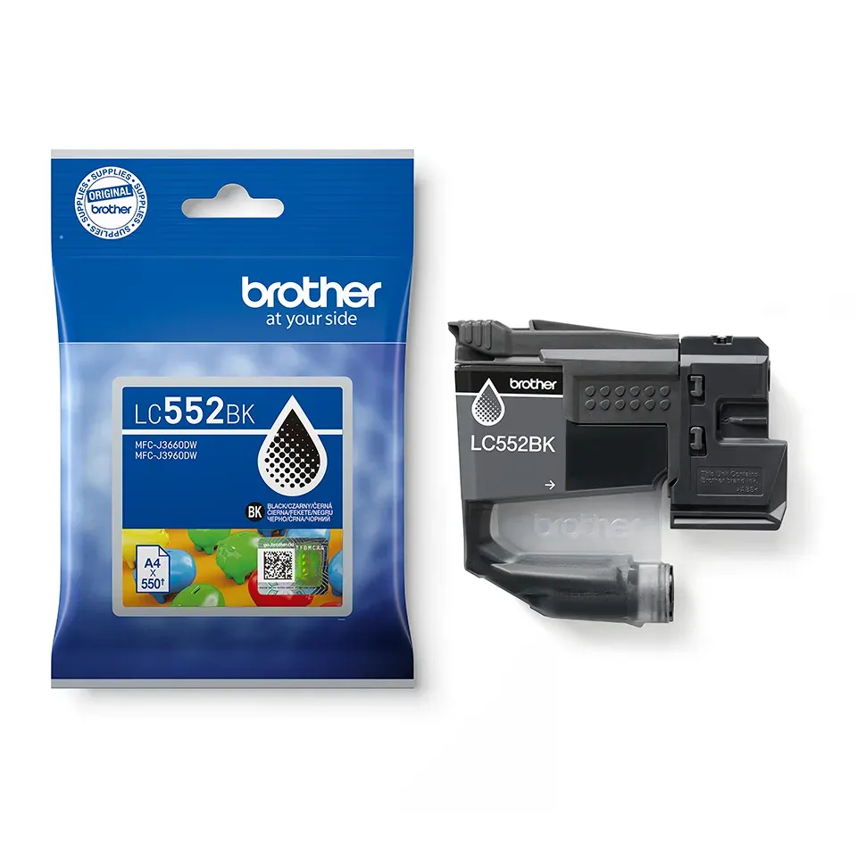 Brother LC-552BK (inkoust black, 550 str.)