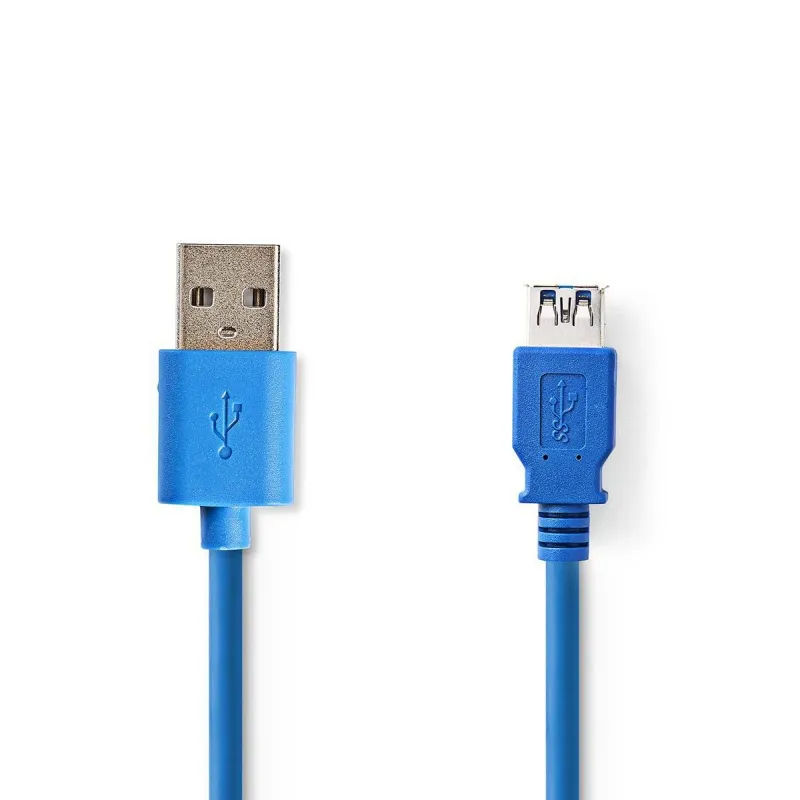 Nedis CCGB61010BU20 - USB 3.0 Kabel | A Zástrčka - A Zásuvka | 2 m | Modrá