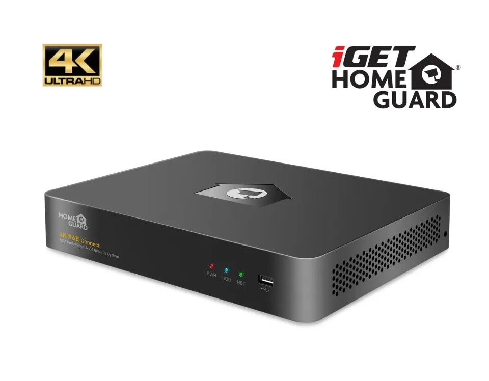 iGET HOMEGUARD HGNVK88504 - PoE 4K UltraHD NVR CCTV 8CH + 4x kamera