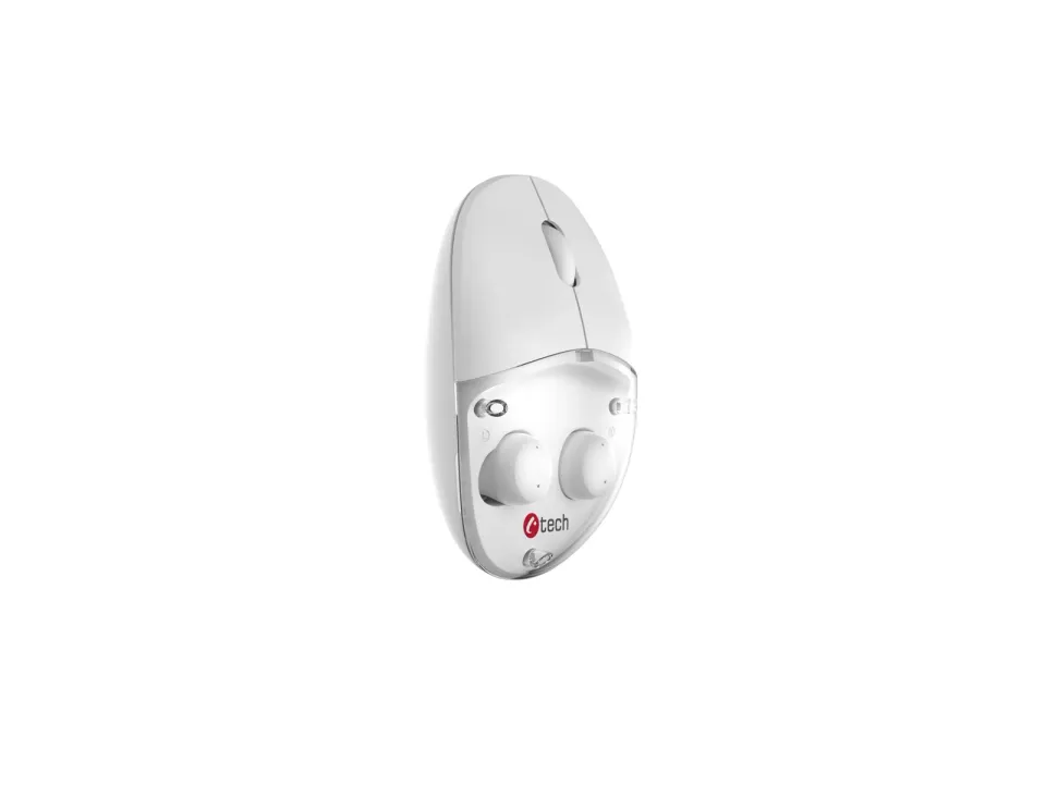 C-TECH Myš s TWS sluchátky WLM-21 Dual mode, bezdrátová, BT5.0 + 2,4GHz, 1600DPI