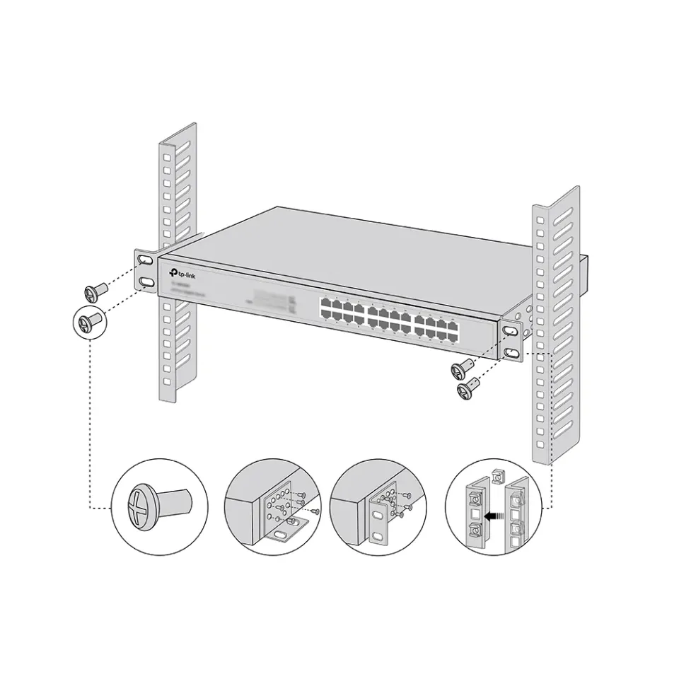 TP-Link RackMount Kit-19 Sada pro montáž 19 palcových přepínačů do racku