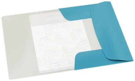 LEITZ Desky Cosy hebké se 3 chlopněmi a gumičkou, kartonové klidná modrá