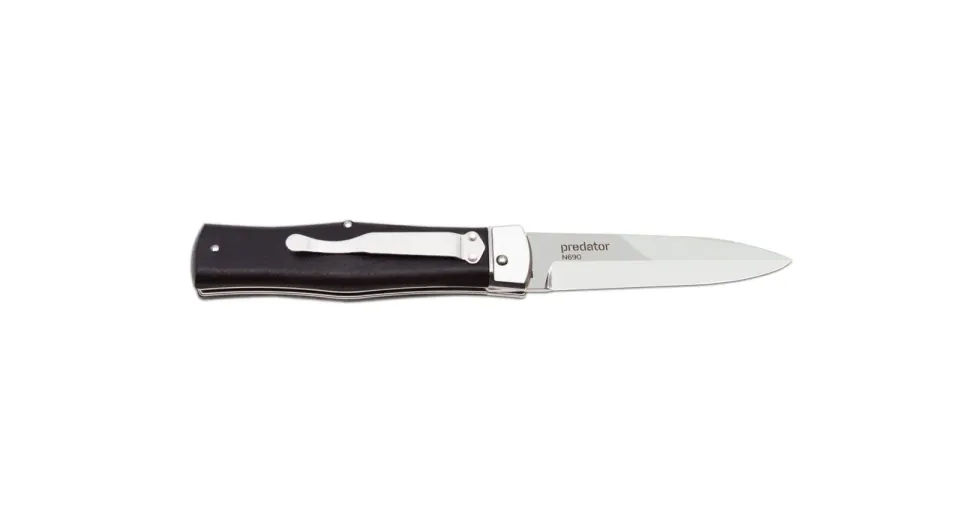 Vyhazovací zavírací nůž PREDATOR STONEWASH s klipem - ocel N690 241-BH-1/STN/KLIP