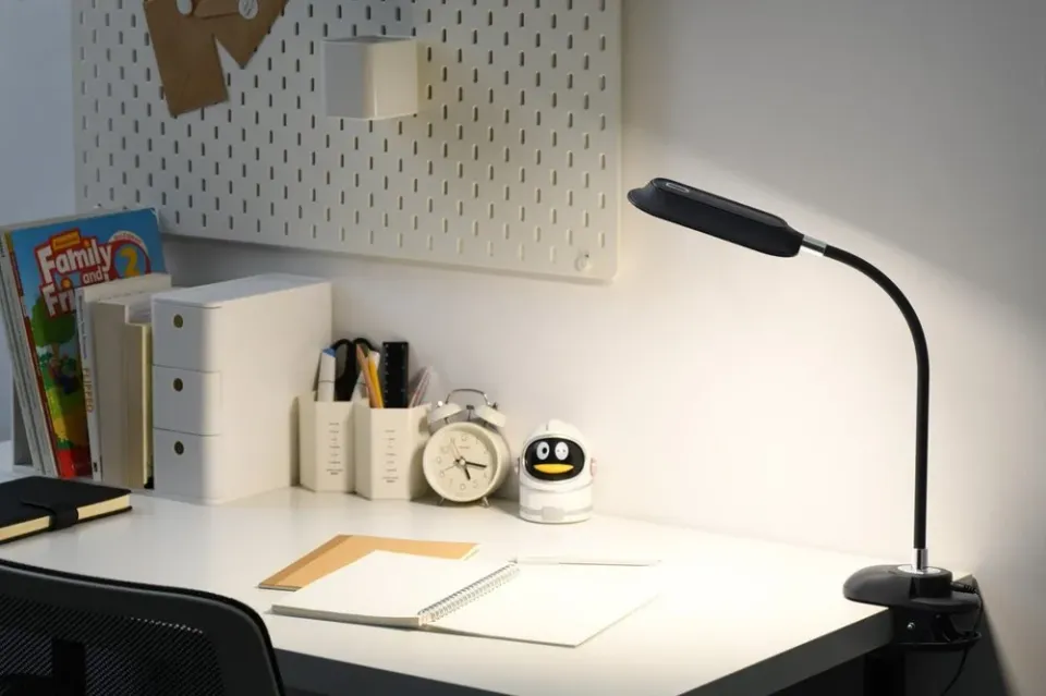IMMAX LED stolní lampička CLIP/ 7,5W/ DC 12V/1A/ CCT/ IP20/ černá