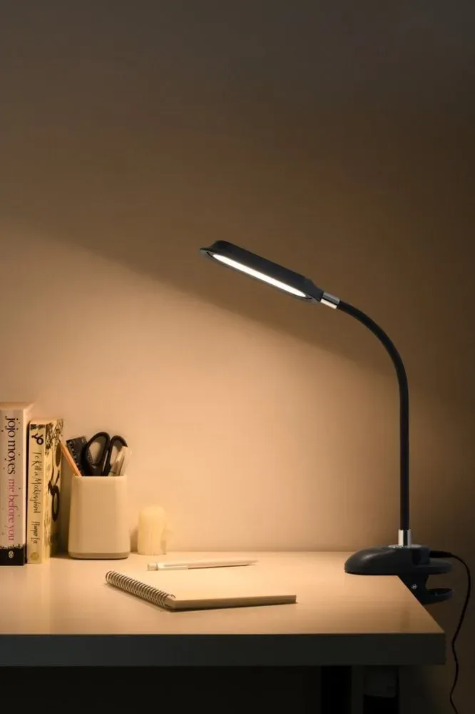 IMMAX LED stolní lampička CLIP/ 7,5W/ DC 12V/1A/ CCT/ IP20/ černá