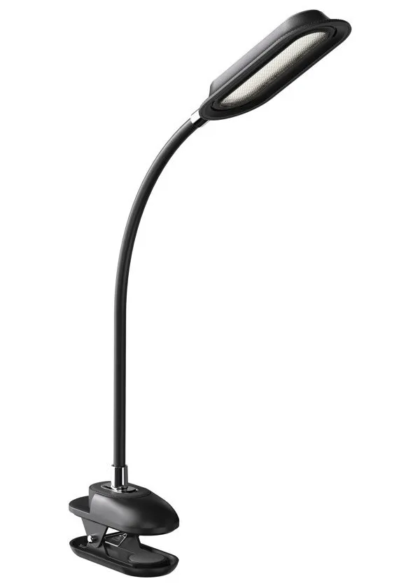 IMMAX LED stolní lampička CLIP/ 7,5W/ DC 12V/1A/ CCT/ IP20/ černá