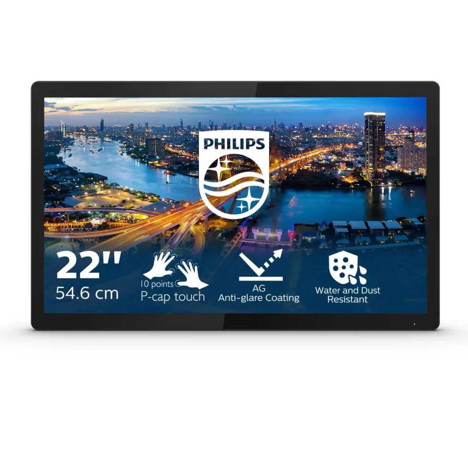 Philips LCD 222B1TFL 21,5" 16:9 IPS Touch/1920x1080@75Hz/50M:1/4ms/400cd/HDMI/DP